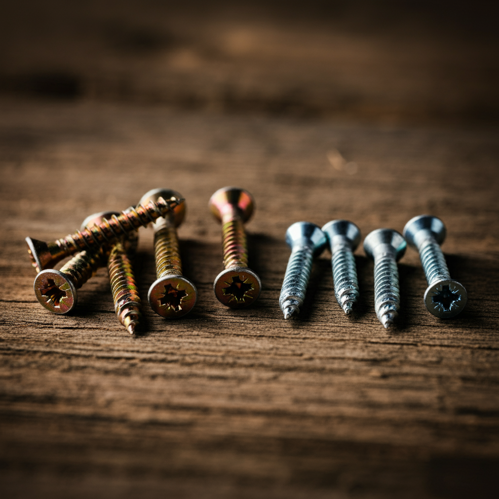 Comparison of wood screws vs deck screws highlighting design differences for NYC projects.
