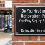 Sign asking 'Do You Need an NYC Renovation Permit?' - RenovationServices.com guide for NYC homeowners.
