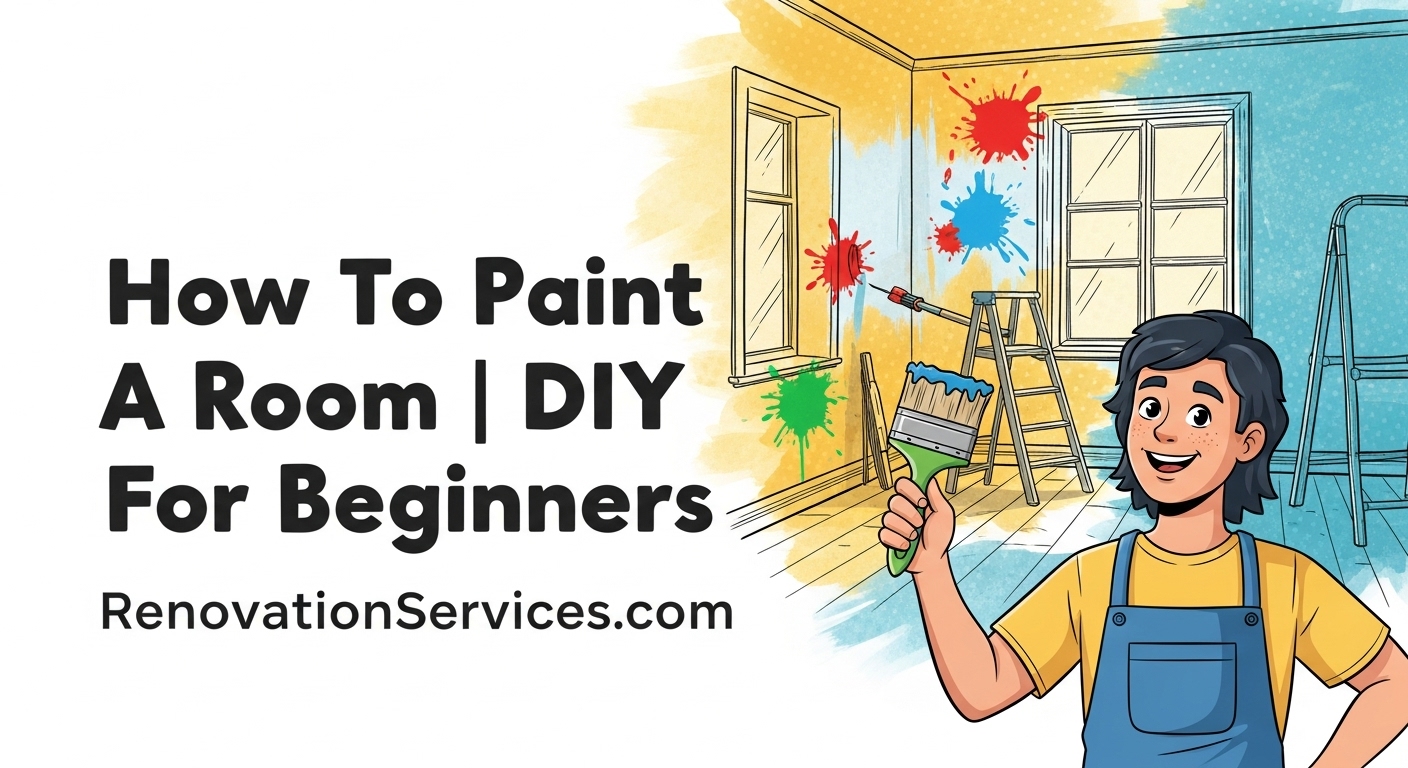 DIY guide on how to paint a room for beginners, featured by RenovationServices.com for NYC homeowners.