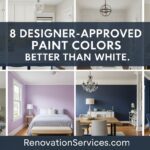 A living room with designer-approved neutral paint, a service offered by renovationservices.com.